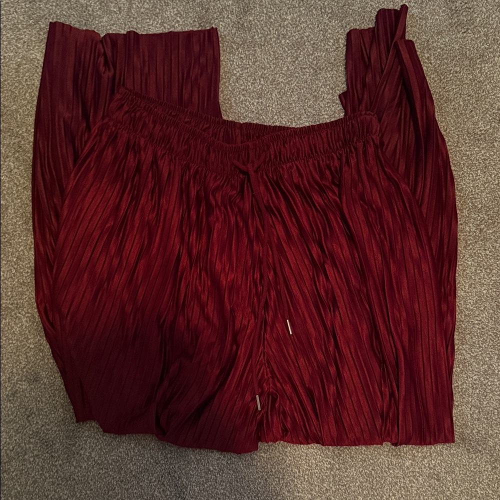 Zenana Outfitters Burgundy Wide Leg Pants